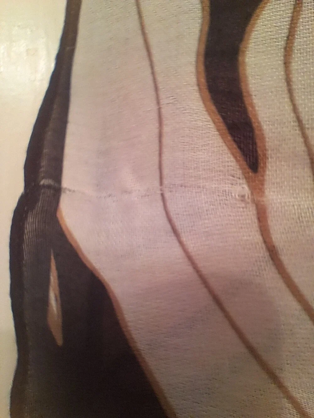 Anne Klein Floral Colorblock Oblong Scarf Mauve Tan Black